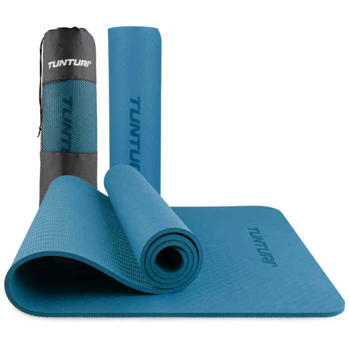 Tunturi Yogamat 8mm Petrol Blauw - jjokasport.nl