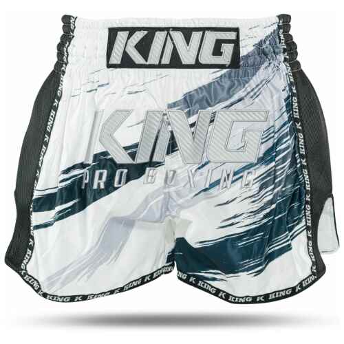 King KPB Kickboks broekje - Storm 2 - Wit met blauw