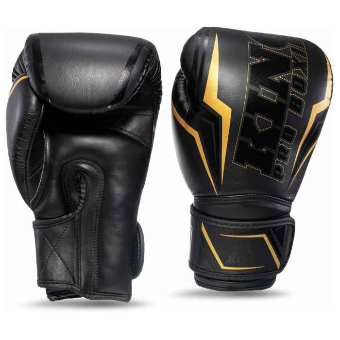 King Kickbokshandschoenen Thor - Leer - Zwart