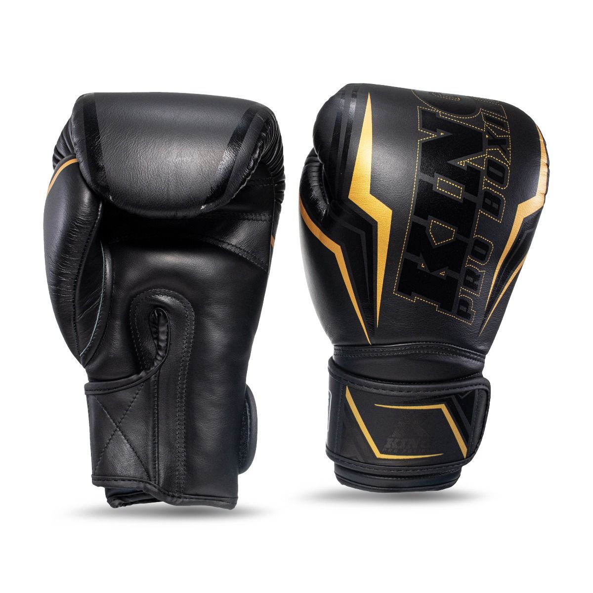 King Kickbokshandschoenen Thor - Leer - Zwart