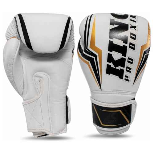 King Kickbokshandschoenen Thor - Leer - Wit