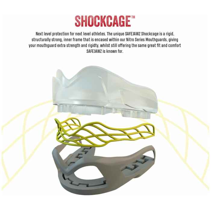 SafeJawz Gebitsbeschermer Nitro - Grijs/Geel - Senior