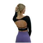 Fittastic Sportswear Backless Top Black