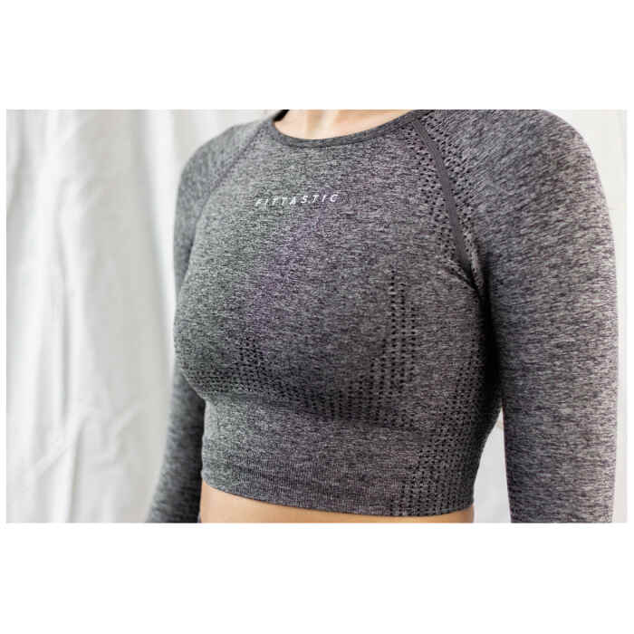 Fittastic Sportswear Long Sleeve Top Cloudy Gray
