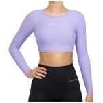 Fittastic Sportswear Longsleeve Backless Top Purple 2