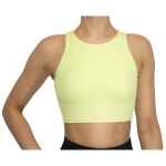 Fittastic Sportswear No Sleeve Backless Top Yellow 2