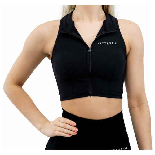 Fittastic Sportswear Zip Top Black