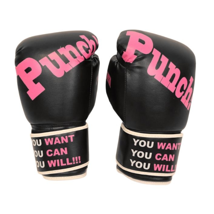 Punch! Dames Bokshandschoenen - PU - Roze logo