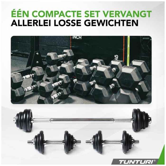 Tunturi Halter & Dumbells Set - 20 kg, Ijzer