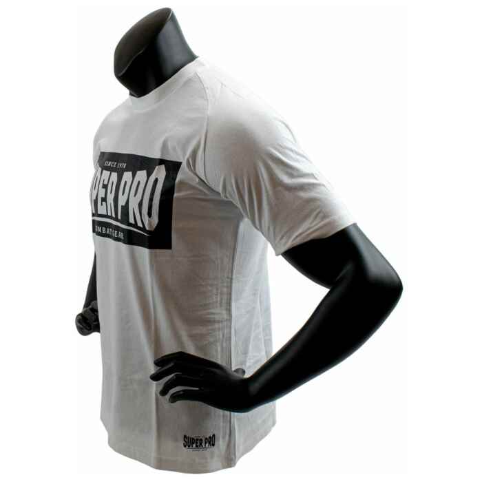 Super Pro T-Shirt met logo - Katoen - Wit met zwart
