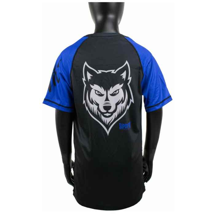 Super Pro Shirt Kids - Kinderen - Wolf - Zwart / Blauw