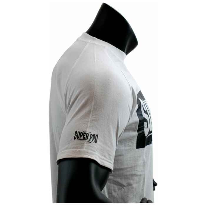 Super Pro T-Shirt met logo - Katoen - Wit met zwart