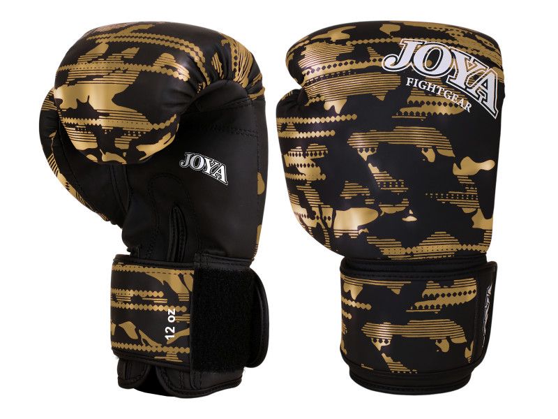Joya Camo V2 Kickbokshandschoenen PU - Zwart/Goud