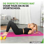 Tunturi Fitnessmat NBR 15mm - met draagkoord - Roze