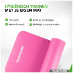 Tunturi Fitnessmat NBR 15mm - met draagkoord - Roze