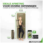 Tunturi Fitnessmat NBR 15mm - met draagkoord - Legergroen
