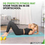 Tunturi Fitnessmat NBR 15mm - met draagkoord - Lichtblauw