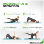 Tunturi Fitnessmat NBR 15mm - met draagkoord - Lichtblauw