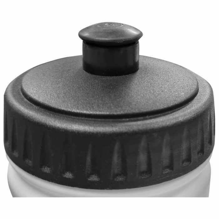 Jokasport 500ml bidon, wit met zwart deksel en logo, BPA-vrij - jokasport.nl