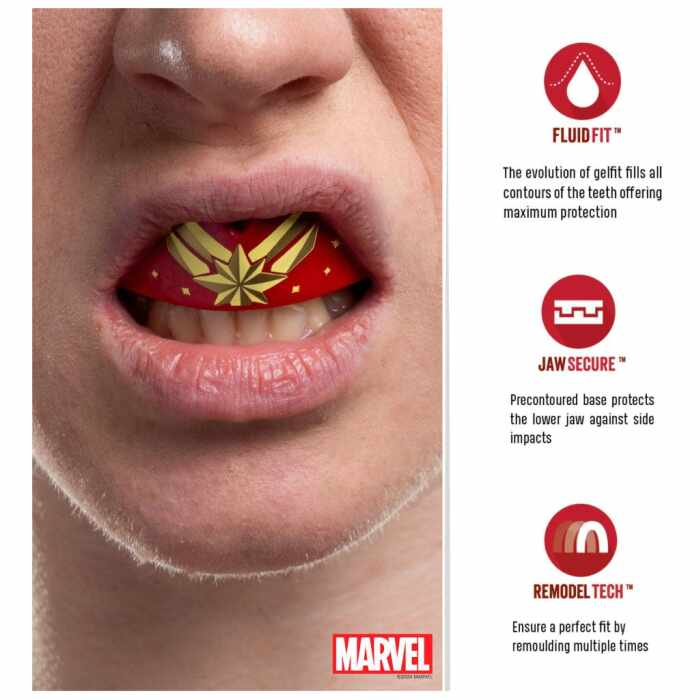 Marvel x SafeJawz - Gel Bitje - Captain Marvel - jokasport.nl