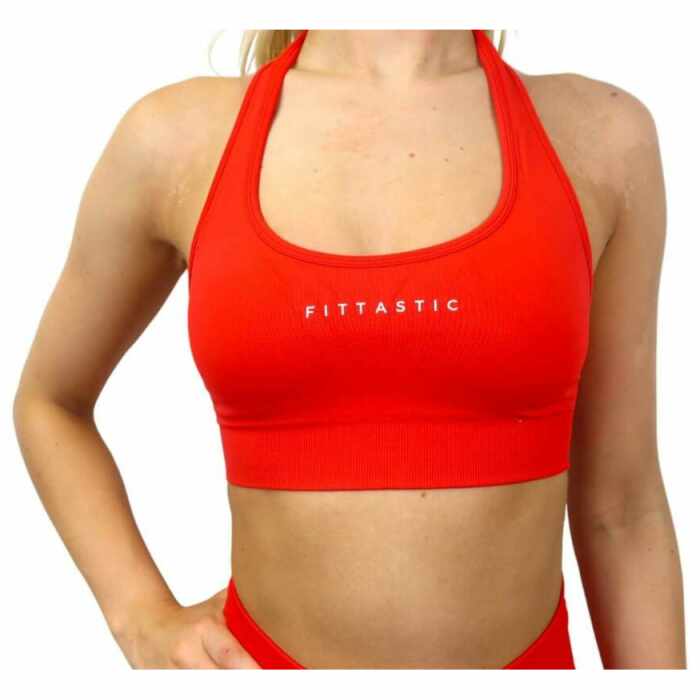 Fittastic Sportswear Open Back Bra - Salsa Red