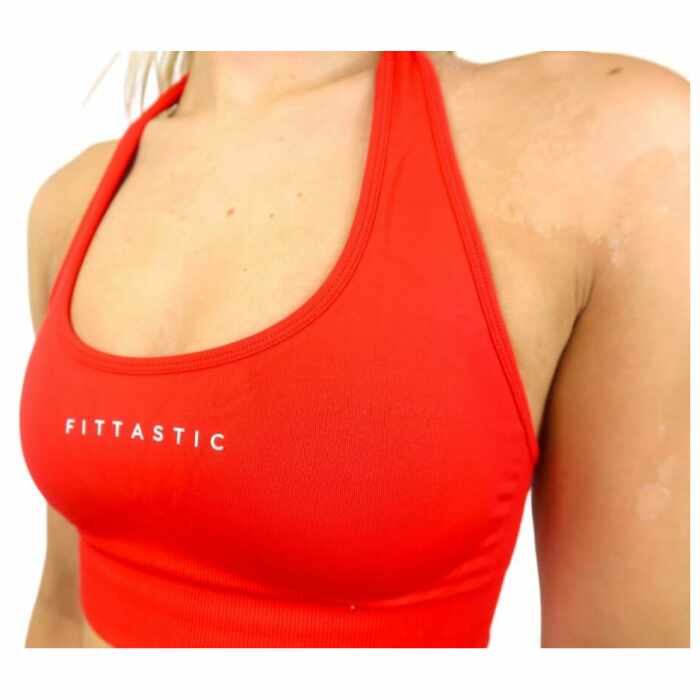 Fittastic Sportswear Open Back Bra - Salsa Red
