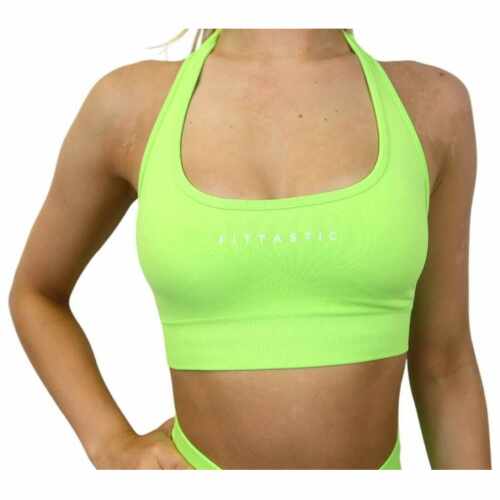 Fittastic Sportswear Open Back Bra - Lime Green