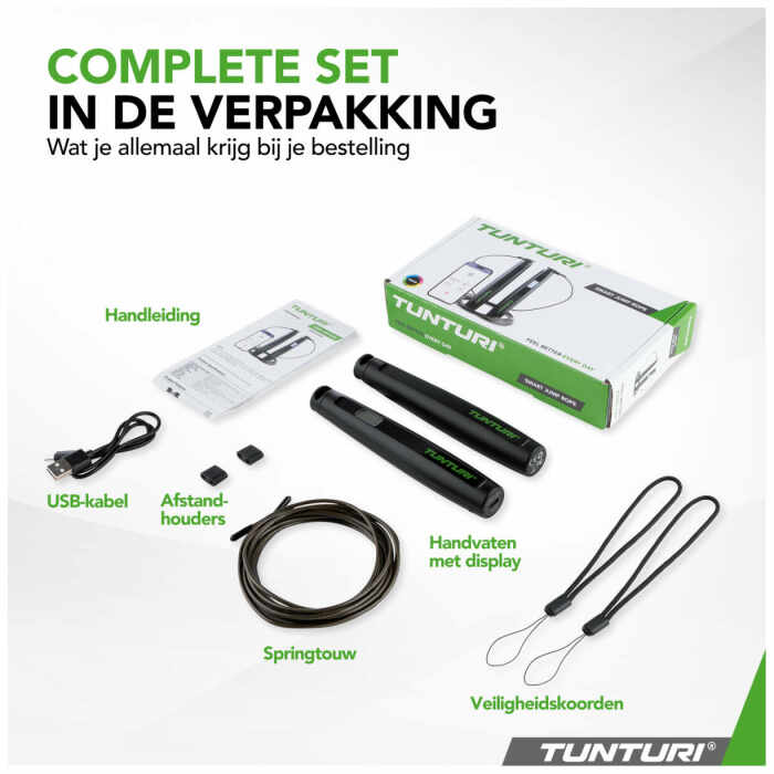 Tunturi Slim springtouw met display en app