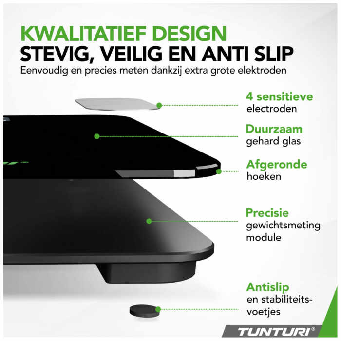 Tunturi SC30 Smart Scale - Weegschaal met app