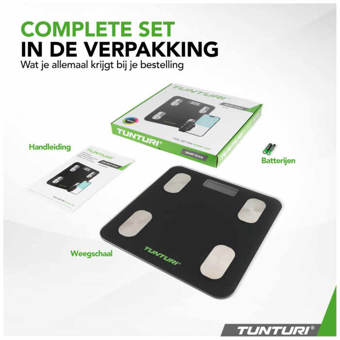 Tunturi SC30 Smart Scale - Weegschaal met app