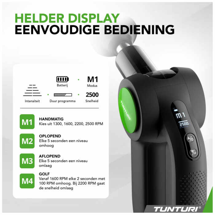 Tunturi MG70 Massage Gun Pro - Massagepistool Pro