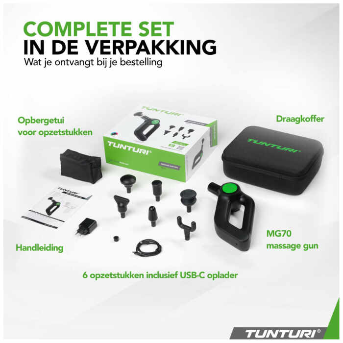 Tunturi MG70 Massage Gun Pro - Massagepistool Pro