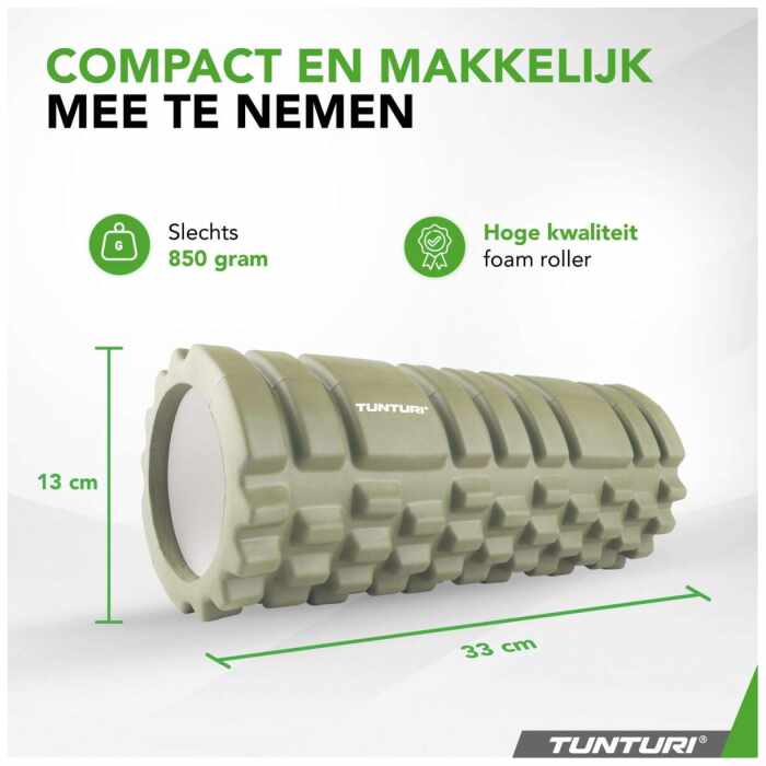Tunturi Yoga Grid Foam Roller 33cm - jokasport.nl