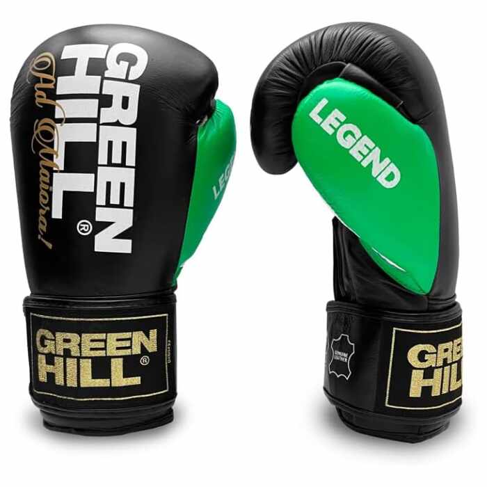 Green Hill Legend Bokshandschoenen - Leer - Zwart Groen - jokasport.nl