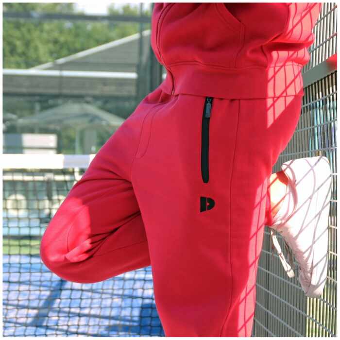 Donnay Jack Fleece Pants - Jogginbroek met rits - Rood