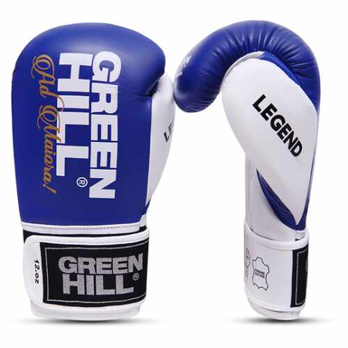 Green Hill Legend Bokshandschoenen - Leer - Blauw/Wit