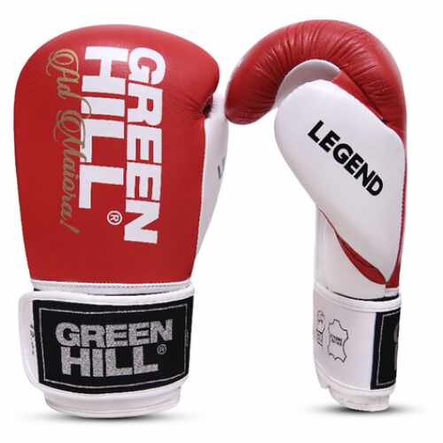 Green Hill Legend Bokshandschoenen - Leer - Rood/Wit