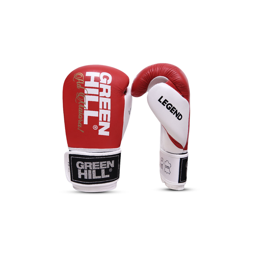 Green Hill Legend Bokshandschoenen - Leer - Rood/Wit