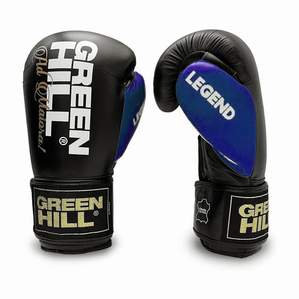 Green Hill Legend Bokshandschoenen - Leer - Zwart Blauw - jokasport.nl