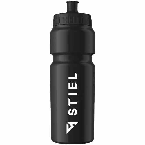 Stiel Bidon 009 - 750ml - BPA vrij - Zwart met wit - jokasport.nl