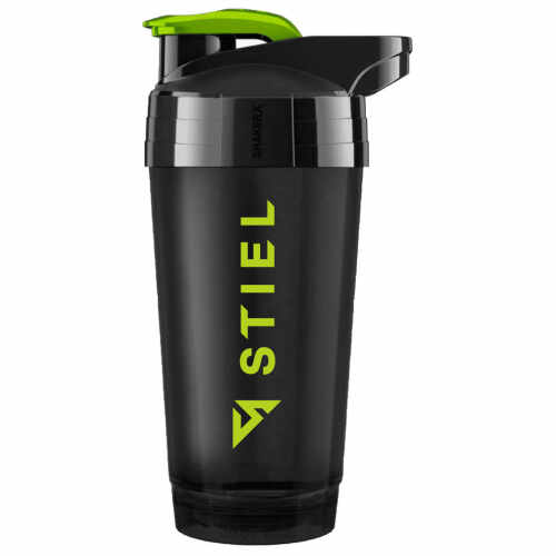 Stiel ShakerX - 700ml - BPA vrij - Zwart met limoengroen - jokasport.nl