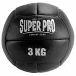 Super Pro Medicijnbal - Leer - Zwart - 3 kilo