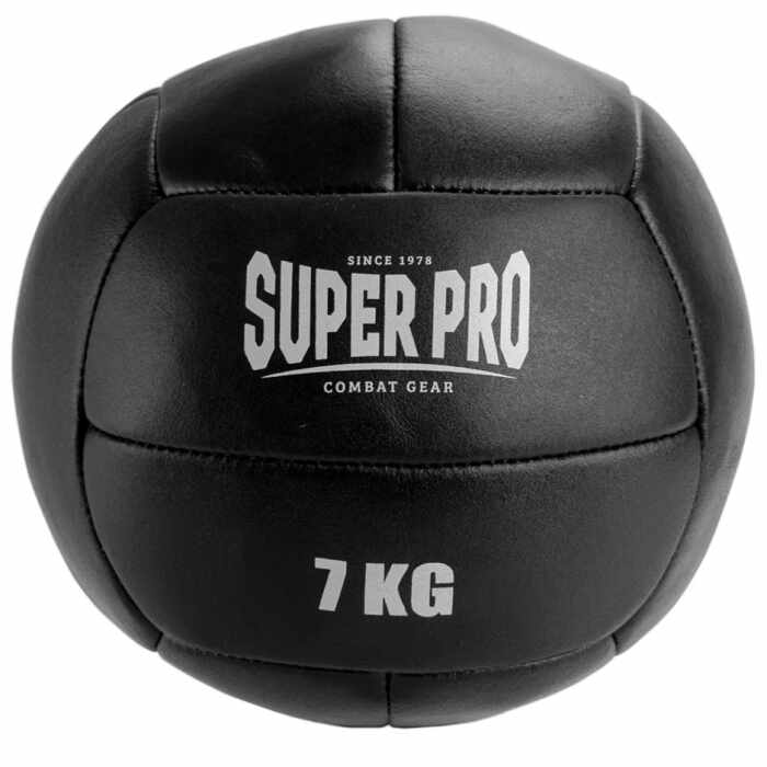 Super Pro Medicijnbal - Leer - Zwart - 7 kilo