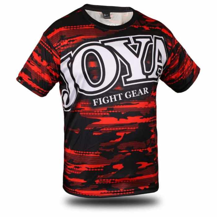 Joya Camo V2 Sportshirt - Polyester - Zwart/Rood