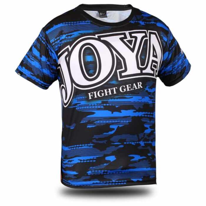 Joya Camo V2 Sportshirt - Polyester - Zwart/Blauw