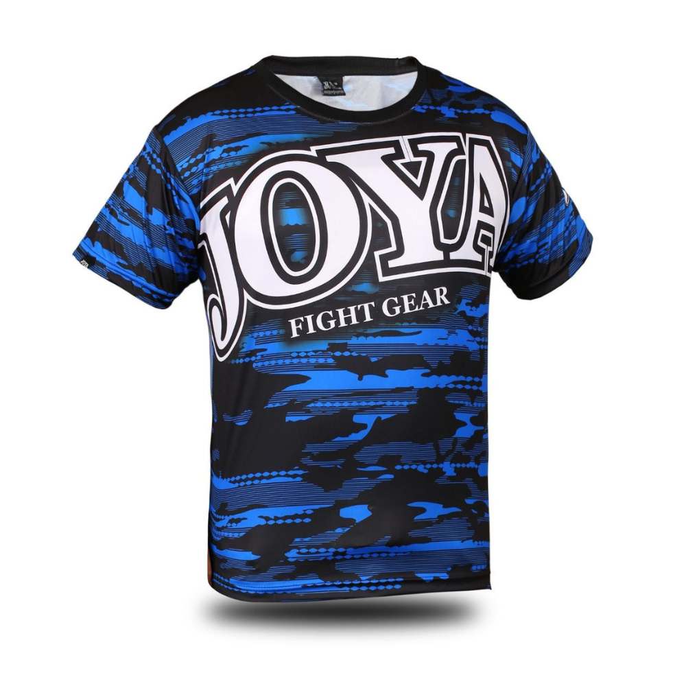 Joya Camo V2 Sportshirt - Polyester - Zwart/Blauw