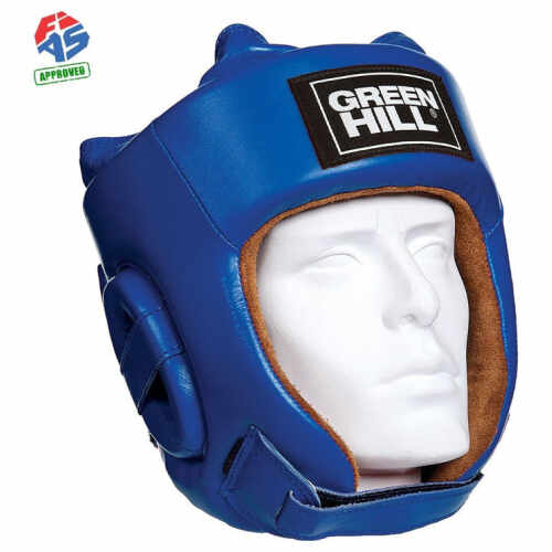 Green Hill Five Stars FIAS Hoofdkap - Blauw - Leer