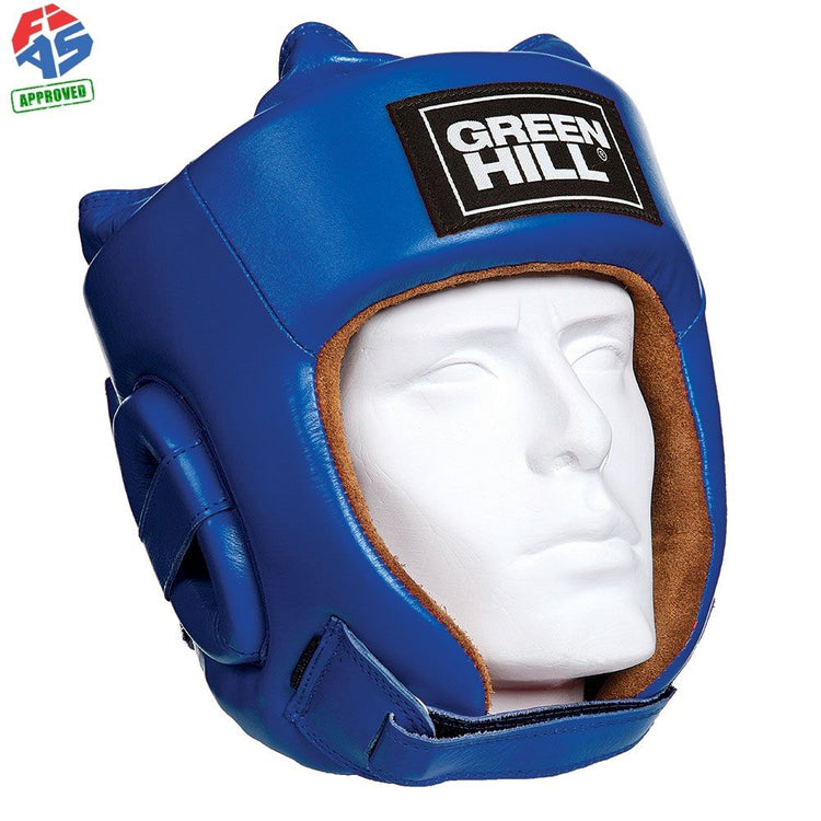 Green Hill Five Stars FIAS Hoofdkap - Blauw - Leer