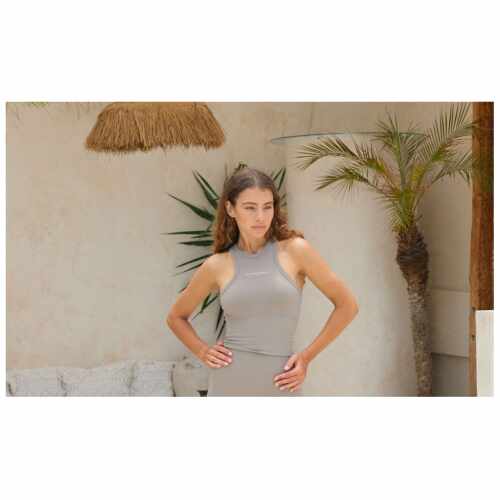 Fittastic Sportswear Halter Top - Earth Brown