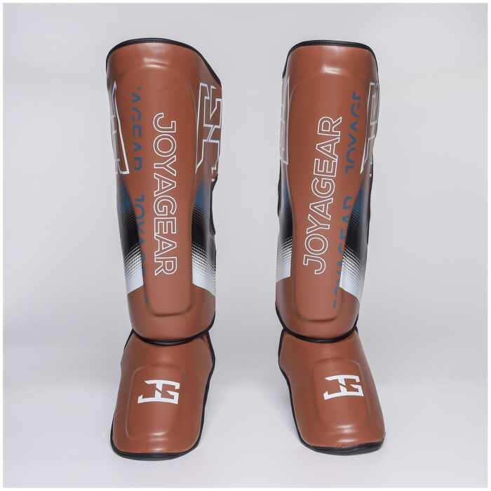 De Joyagear  Evolution Pro  scheenbeschermers - Bruin -Wit